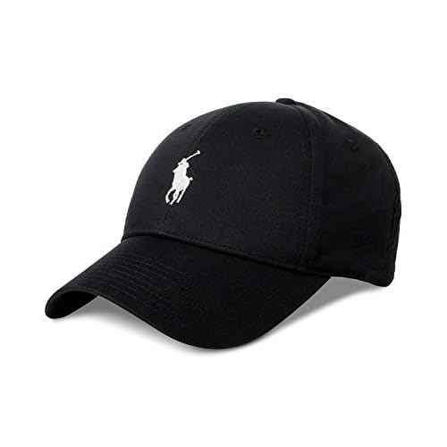 Polo Ralph Lauren Men`s Baseline Performance Cap (Black(5002)/White, One Size)