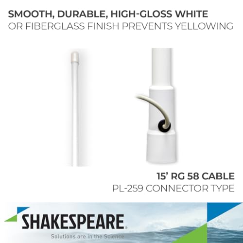 Shakespeare 5206-N White 8' Marine Antenna