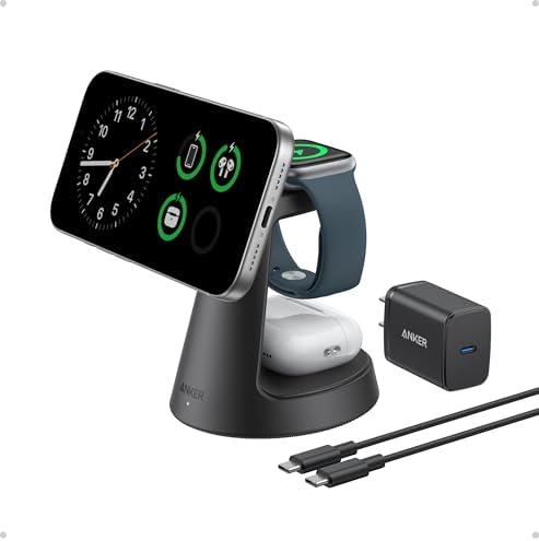 Anker MagGo iPhone 17 MagSafe Charger &amp Prime 3-in-1 Charging Station (Bundle)