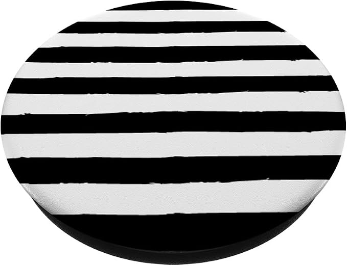 black and white striped design cute stripes for girls boys PopSockets Adhesive PopGrip