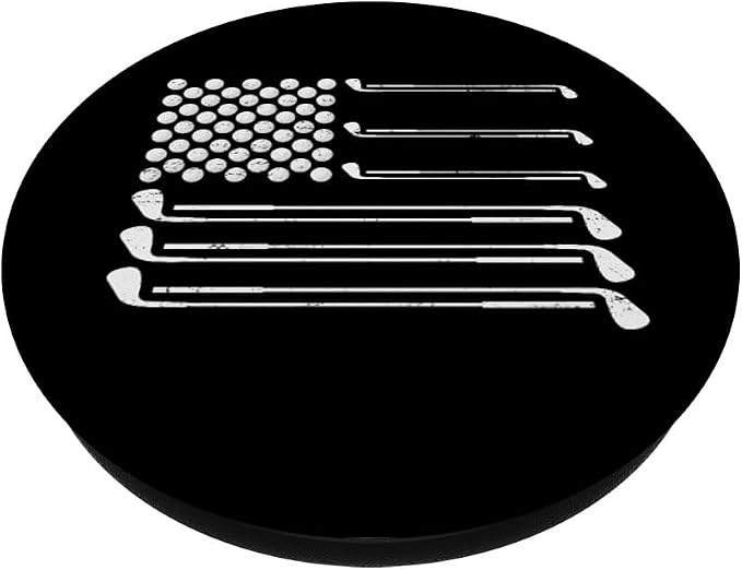 Golf American Flag Golfing Ball July 4th PopSockets Adhesive PopGrip