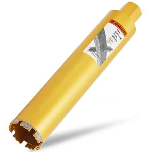 2 1/2 Inch Wet Core Drill Bits, DaduoRi 2.5" Core Bit for Concrete, 14" Drilling Depth, 1-1/4"-7 Thread Diamond Core Bit for Cured Concrete with Rebar, Hard Masonry, Brick Block, Stucco, Stone (63mm)