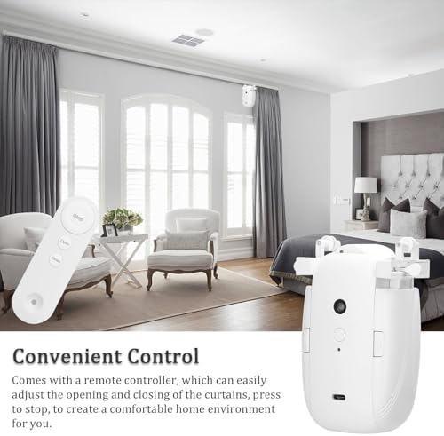 Automatic 3 in 1 Home Electric Smart Curtain Opener With Remote Controller for Opening and Closing (2pcs)
