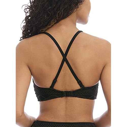 Freya Womens Sundance Concealed Underwire Bralette (4000) Bikini Top, Black, 32D US
