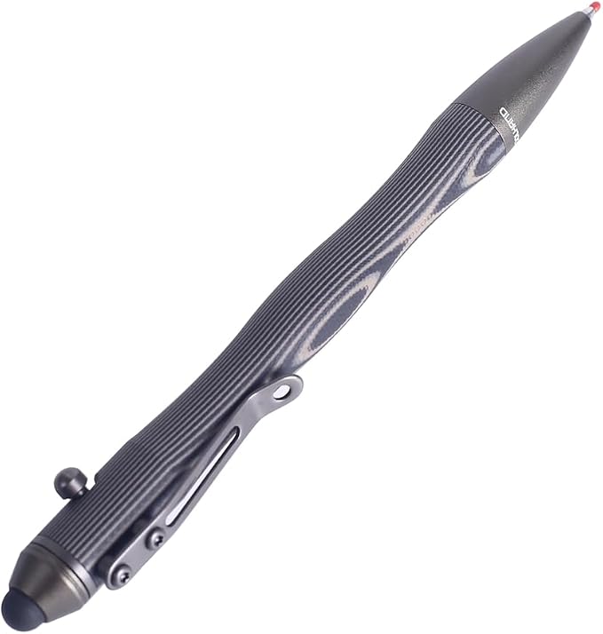 5.7'' G10 EDC Bolt Action Pen Touch Screen Stylus Model 5375-N | Refillable ballpoint ink G10 body with pocket clip ergonomic grip comes with a free refill
