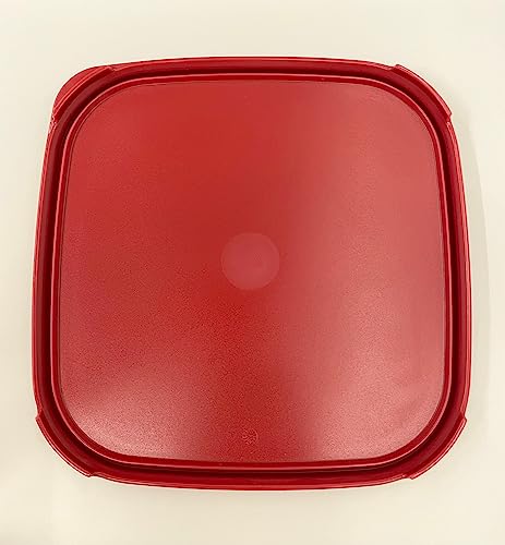 Tupperware Modular Mates Square Replacement Lids Seal Lid 1623 Red 7" x 7"