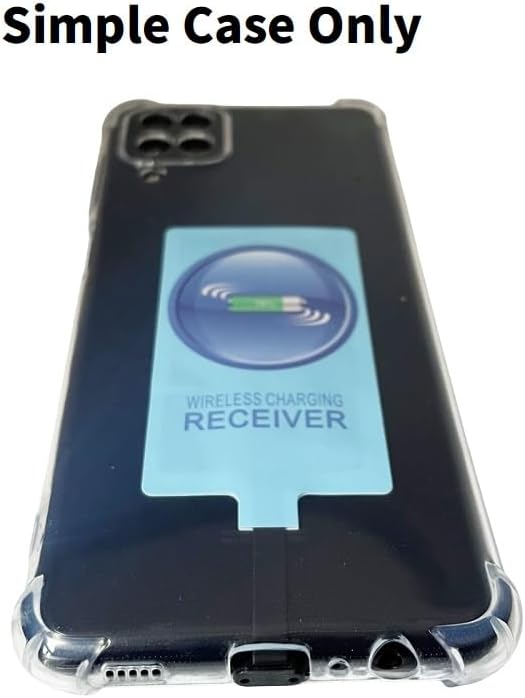 Wireless Charging Receiver for Samsung Galaxy A12 A22 A32 A42 A52 A72 4G 5G External Type-c Adapter with Stand Folding Charger