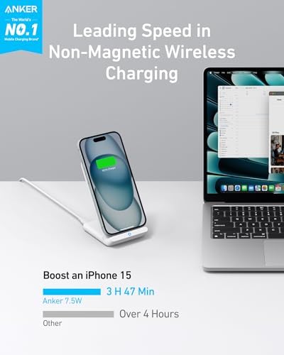 Anker 313 Wireless Charger (Stand) &amp Prime Foldable MagSafe Charger 25W Qi2.2-Certified Palm-Sized Travel-Ready 3-in-1 Charging Station AirCool Wireless Charger for iPhone 17