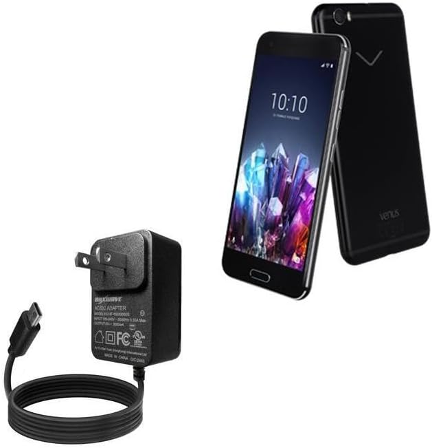 BoxWave Charger Compatible with Vestel Venus V7 - Wall Charger Direct (15W) Rapid Charge Your Device with Built-in 3ft Cable