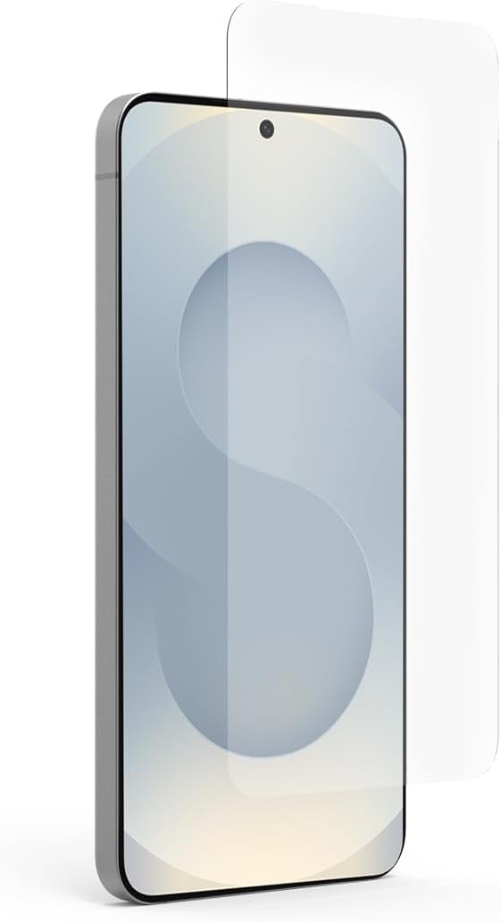 PureGear Maximum Clarity HD Tempered Glass Screen Protector for Samsung Galaxy S25 (2025) Fingerprint Sensor Compatibility Case Friendly Fit Lifetime Replacement (Self Alignment Installation Tray i