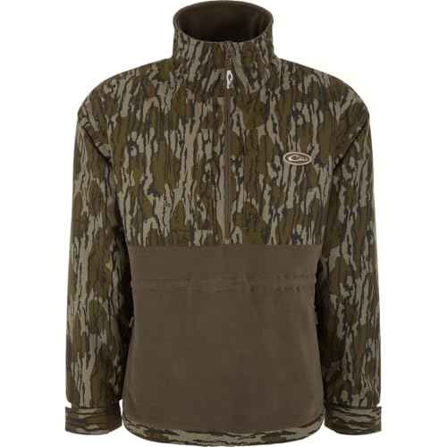 Drake Waterfowl Eqwader MST Camo 1/4 Zip Jacket, Waterproof, Fleece-Lined, Adjustable Cuffs, Men¡¯s Hunting Pullover