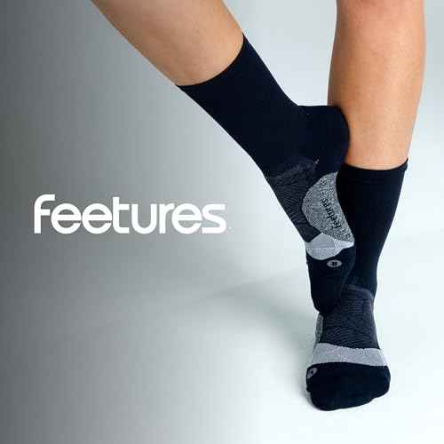 Feetures Elite Light Cushion Mini Crew Sock - Sport Sock with Targeted Compression