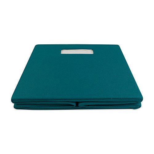 DII Poly-Cube Storage Collection Hard Sided, Collapsible Solid, Small, Teal - color: Teal, size: Small Square, 11x11x11"