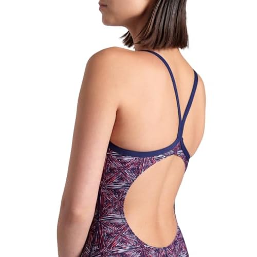 ARENA Womens Performance Women's Abstract Tiles Light Drop Back Swimsuit