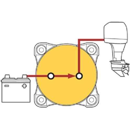 Blue Sea Systems 3001 Heavy Duty Battery Switch with Alternator Field Disconnect, On-Off, Beige