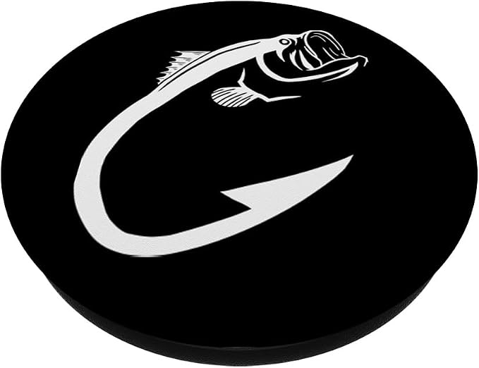Fish Hook Cool Fishing Lover Angling Dad Fisherman Gift PopSockets Adhesive PopGrip