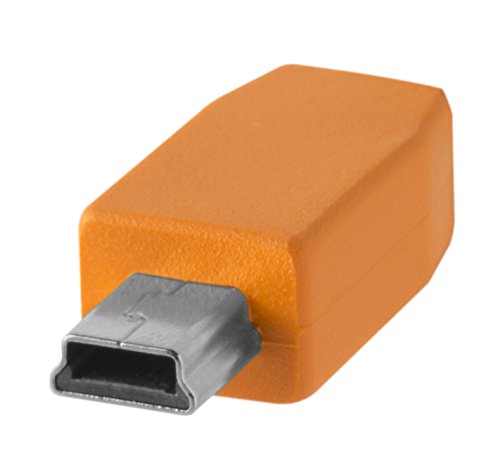 TetherPro USB-C to 2.0 Mini-B 5-Pin 5Gbps Gen 1 15' (4.6m) High-Visibility Orange