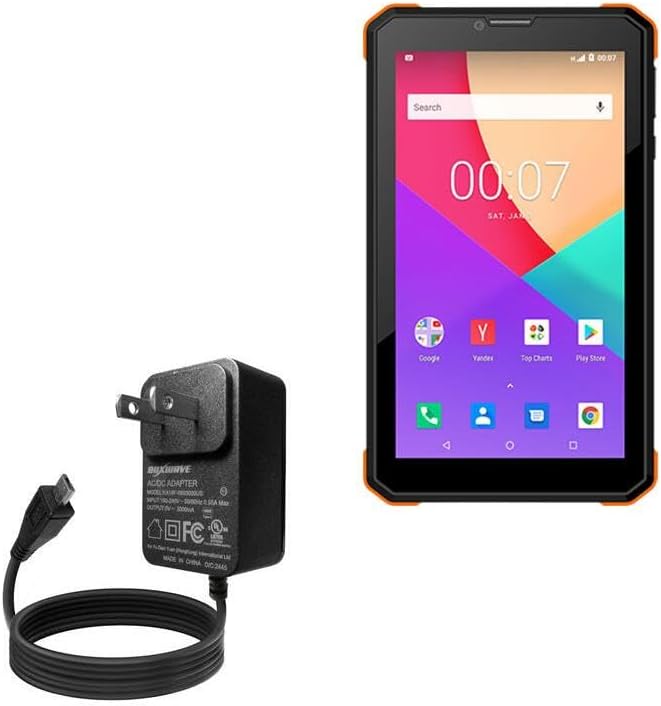BoxWave Charger Compatible with BQ Mobile BQ-7098G Armor Power - Wall Charger Direct (15W) Rapid Charge Your Device with Built-in 3ft Cable
