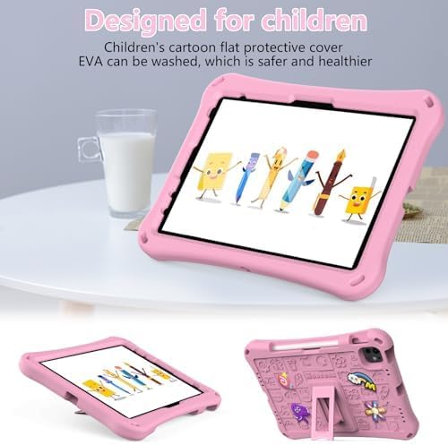 Case for iPad 10.2 Inch 2021/2020/2019/ iPad Pro 10.5 Inch/Air 3rd Gen (2019) Shoulder Strap Kickstand Children Friendly Anti-Scratch Shockproof Case Lightpurple