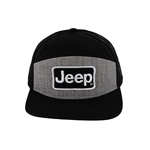 Jeep Premium 7 Panel Flatbill Snapback Patch Dad Hat for Men Baseball Cap Polo Hats