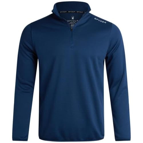 Spyder Mens Quarter Zip Pullover Sweatshirt - Lightweight Soft Fleece Athletic Pullover - Gym & Running Sweatshirts for Men