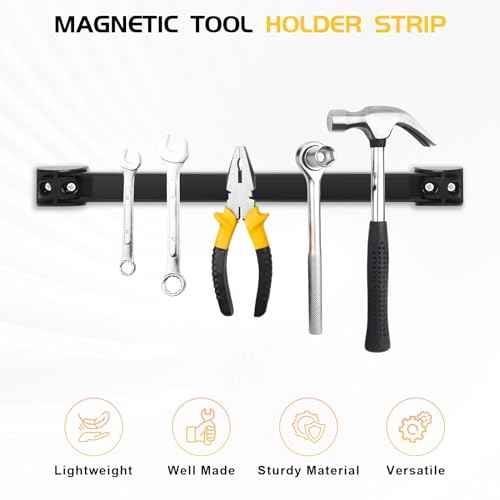 DGSL Magnetic Tool Holder Strip 5 Pack, 16 In Heavy Duty Tool Organizer Magnetic Strip, Tool Magnet Bar For Garage Tool Organization