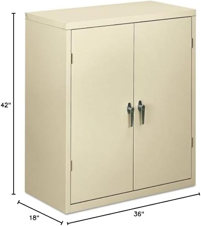 HON Brigade Series Five-Shelf Storage Cabinet - High Storage Cabinet, 36w by 18d by 42h , Putty (HSC2472)