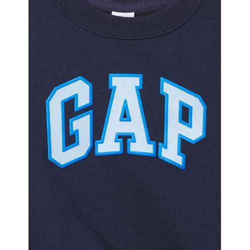 GAP Boys' Oversized Crewneck Logo Sweatshirt