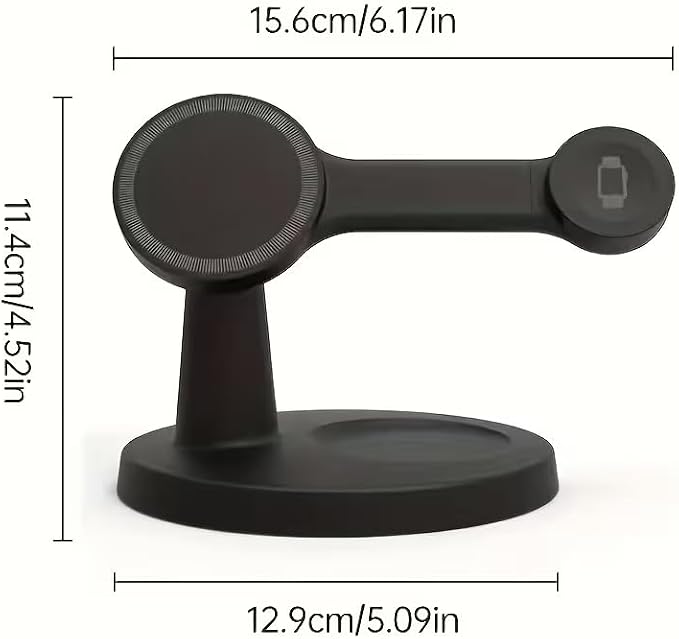3 in 1 Charging with Our Wireless Charger Charge After Placing for Your Desk or NightstandBlack