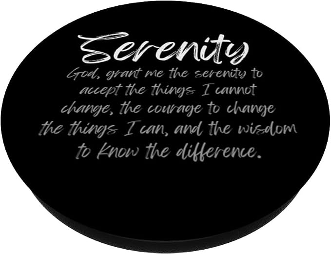 Serenity Prayer God Grant Me The Serenity AA NA Alcoholic PopSockets PopGrip for MagSafe