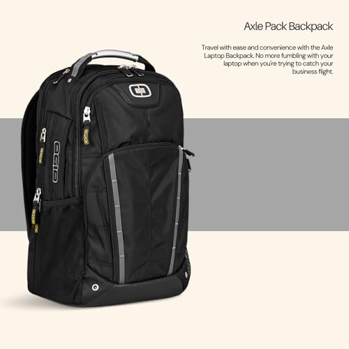Callaway Axle 17" Laptop Backpack, Black, 19.25" H x 13" W x 9.25" D