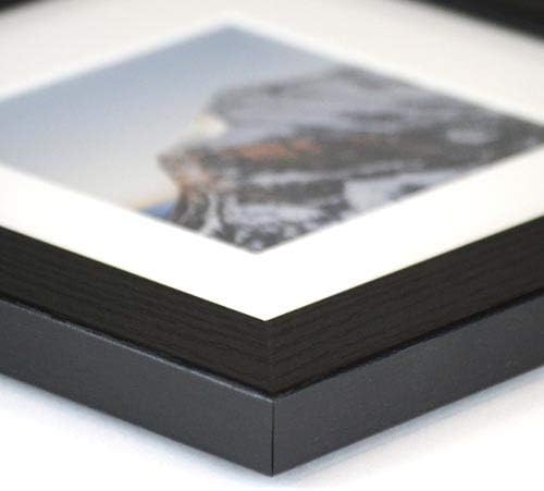 Frame It Easy 33 x 30 Black Grain Wood Frame (Derby)