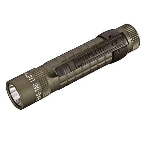 Maglite Mag-Tac LED 2-Cell CR123 Flashlight - Plain-Bezel, Foliage Green