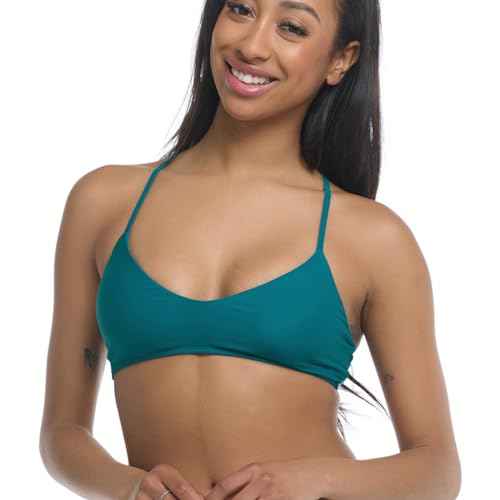 Body Glove Women's Smoothies Alani Solid Strappy Back Halter Bikini Top Swimsuit