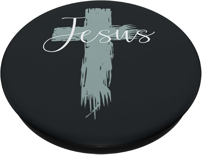 Jesus On Cross Paint Cool Religion God Faith Christian Gift PopSockets Adhesive PopGrip