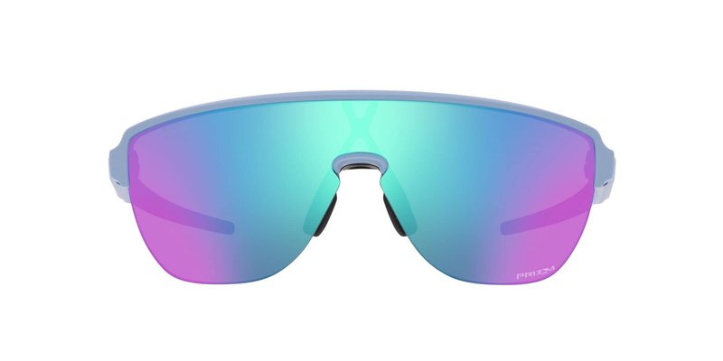Oakley Mens OO9248A Corridor Low Bridge Fit Rectangular Sunglasses, Matte Stonewash/Prizm Sapphire, 42 mm