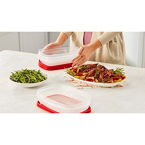 Rubbermaid EasyFindLids Meal Prep Containers 5.5 Cup Red - color: Red, size: 5.5 Cup (10-Piece)