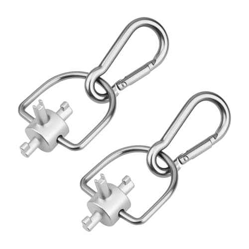 2 Pack HVAC Tools Locking Cap Key for R410A R22 Refrigerant, 3-in-1 Valve Core Removal Tool, Multi-Function HVAC Refrigerant Service Key for AC; Equipment Repair, Tamper-Resistant
