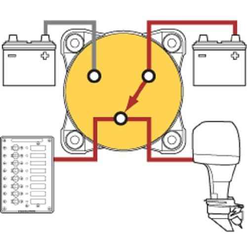Blue Sea Systems 3003 Heavy Duty Battery Switch with Alternator Field Disconnect, 1-2-Off-Both, Beige