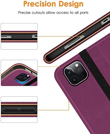 DTTO Case for iPad Pro 11 Inch 4th / 3rd / 2nd / 1st Generation 2022/2021/2020/2018Premium PU Leather Folio Stand Cover with Hand Strap Auto Wake/SleepMultiple Viewing Angles Black