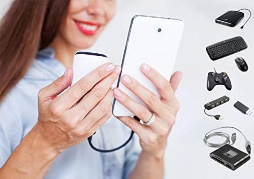 PRO OTG MicroUSB [2Pack] Compatible with ONN ONA19TB002 Kit of Right Angle Cables Connect You to Any Compatible USB Device!