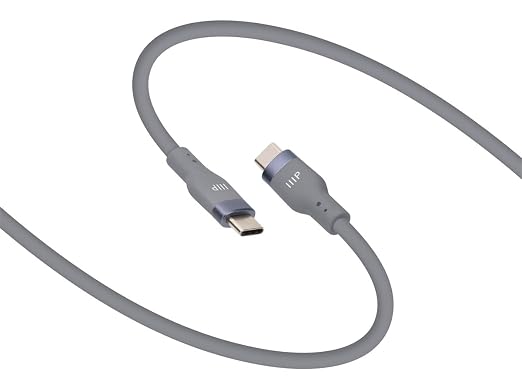 Monoprice USB 2.0 USB-C to USB-C Silicone Cable 6ft Gray
