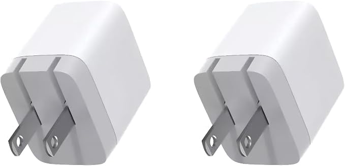 Anker PowerPort III 20W USB-C Wall Charger 2-Pack Compact Fast Charger Foldable Plug Quick Charging for iPhone 16 Series Galaxy Pixel iPad (Cable Not Included) A2631