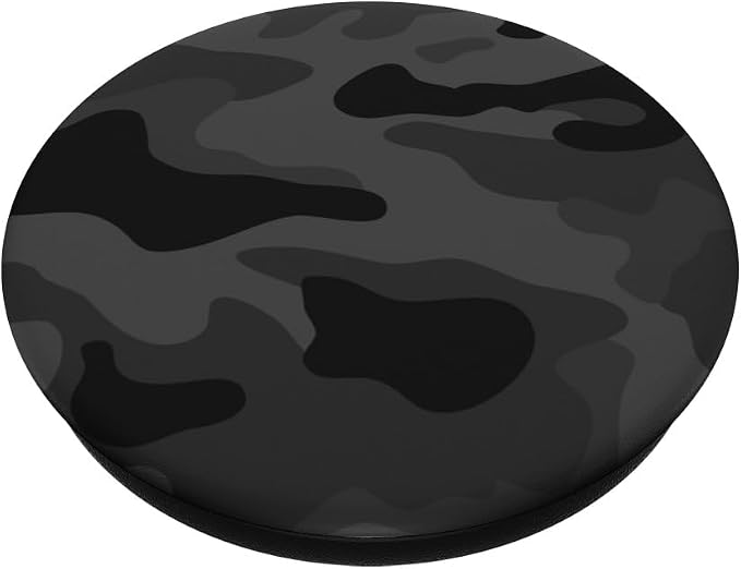Cute Black Camo Pattern darck Grey Design for Boys Girls PopSockets Adhesive PopGrip