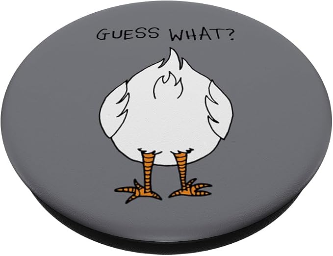 Funny Corny Dad Joke design Guess What Chicken Butt PopSockets Swappable PopGrip