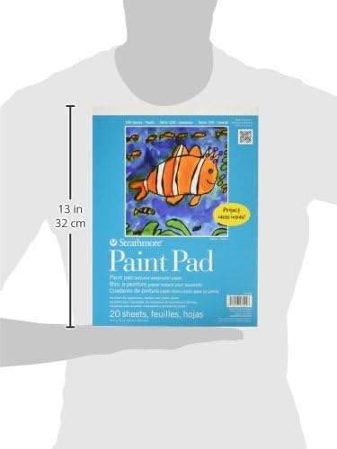 Strathmore (27-209 100 Series Youth Paint Pad, 9 by 12", 20 Sheets, White, 9x12