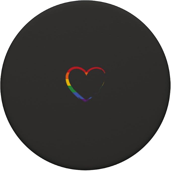 Rainbow Heart PopSockets Adhesive PopGrip