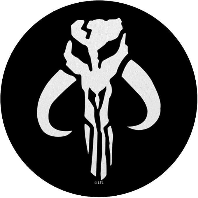 Star Wars Mandalorian Logo Black And White PopSockets Adhesive PopGrip