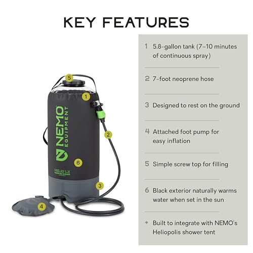 NEMO Equipment Helio Portable Pressure Camp Shower