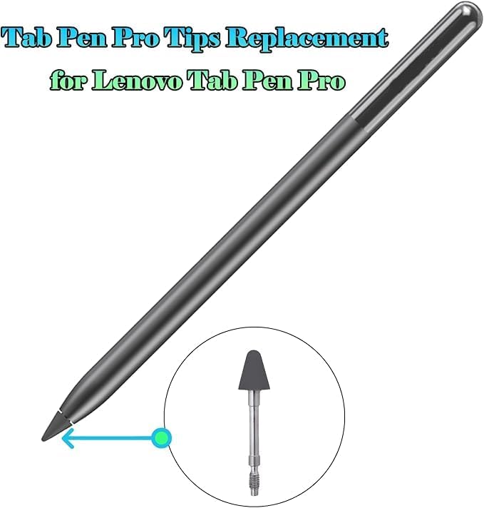 Alovexiong Tab Pen Pro Tips Replacement Compatible with Lenovo Tab Pen Pro 4096 Pressure Sensitivity Wear-Resistant Grey